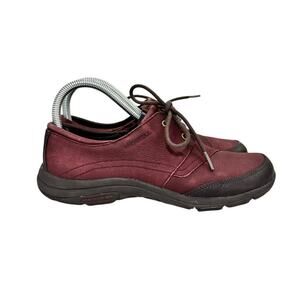 Merrell Encore Breeze Leather Walking Shoes Women's 7 Burgundy Lace Up Outdoor